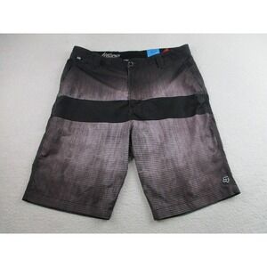 Fox Racing Shorts Mens‎ 36 Black Gray Hydro Series Hybrid Boardshorts Stripe